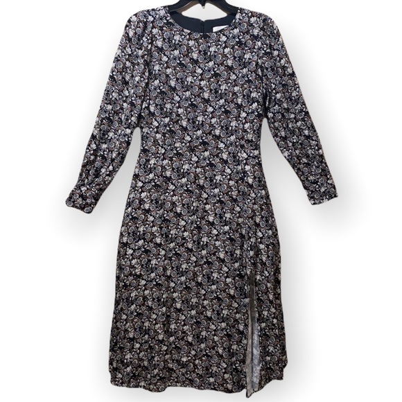 Loft Long Sleeved Midi Dress - Picture 2 of 9